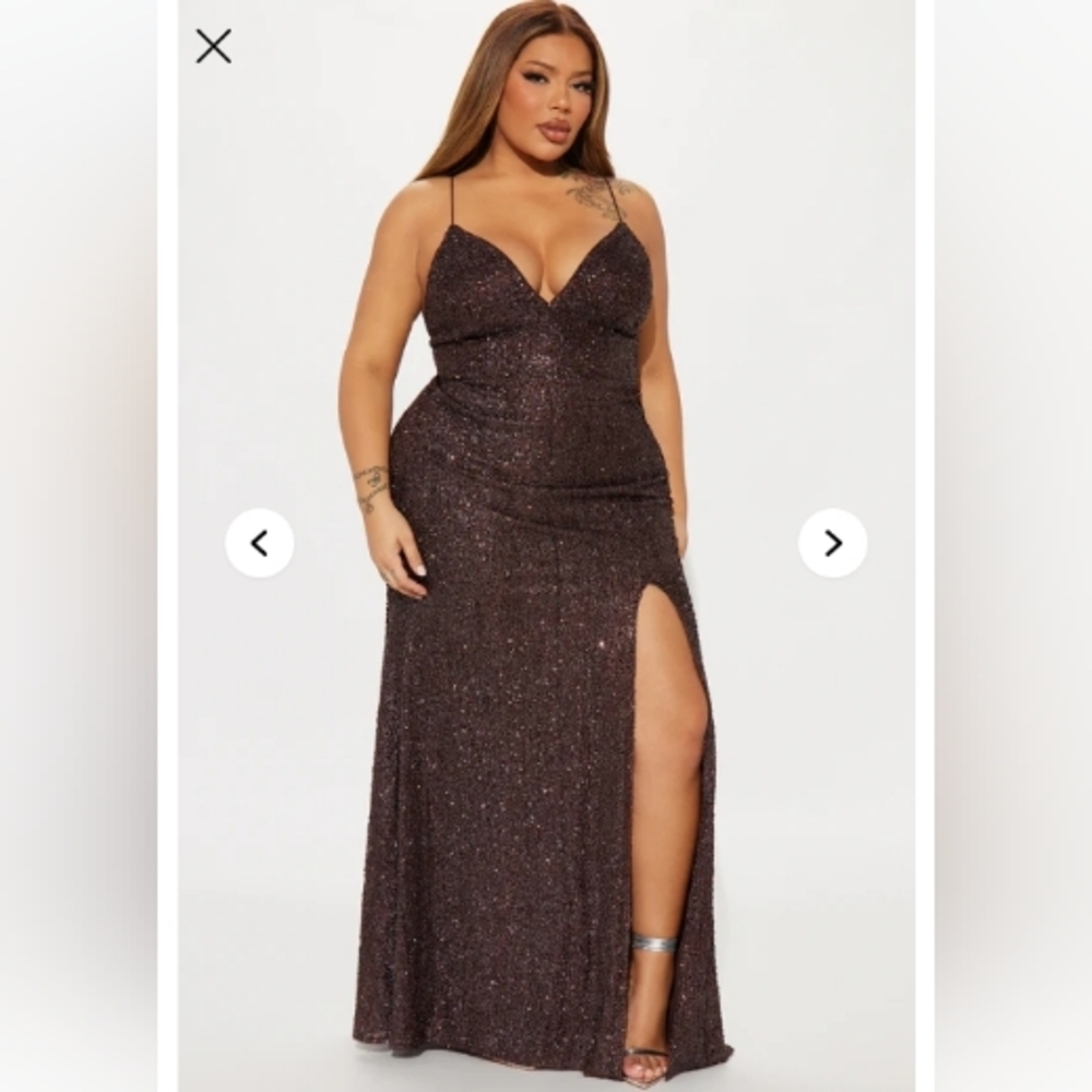 Shimmering Brown Formal Gown